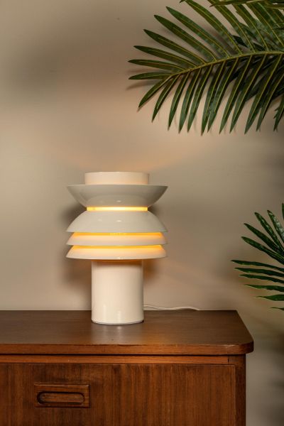 Lucide YINDRA - Table lamp - Ø 17,5 cm - 1xE27 - Cream - Vibes